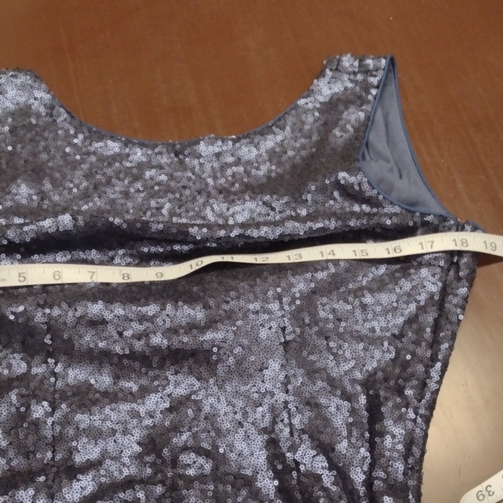 Lulu's Navy Sequin Mini Dress, Wedding Guest, Party Dress, Formal. - Picture 9 of 15